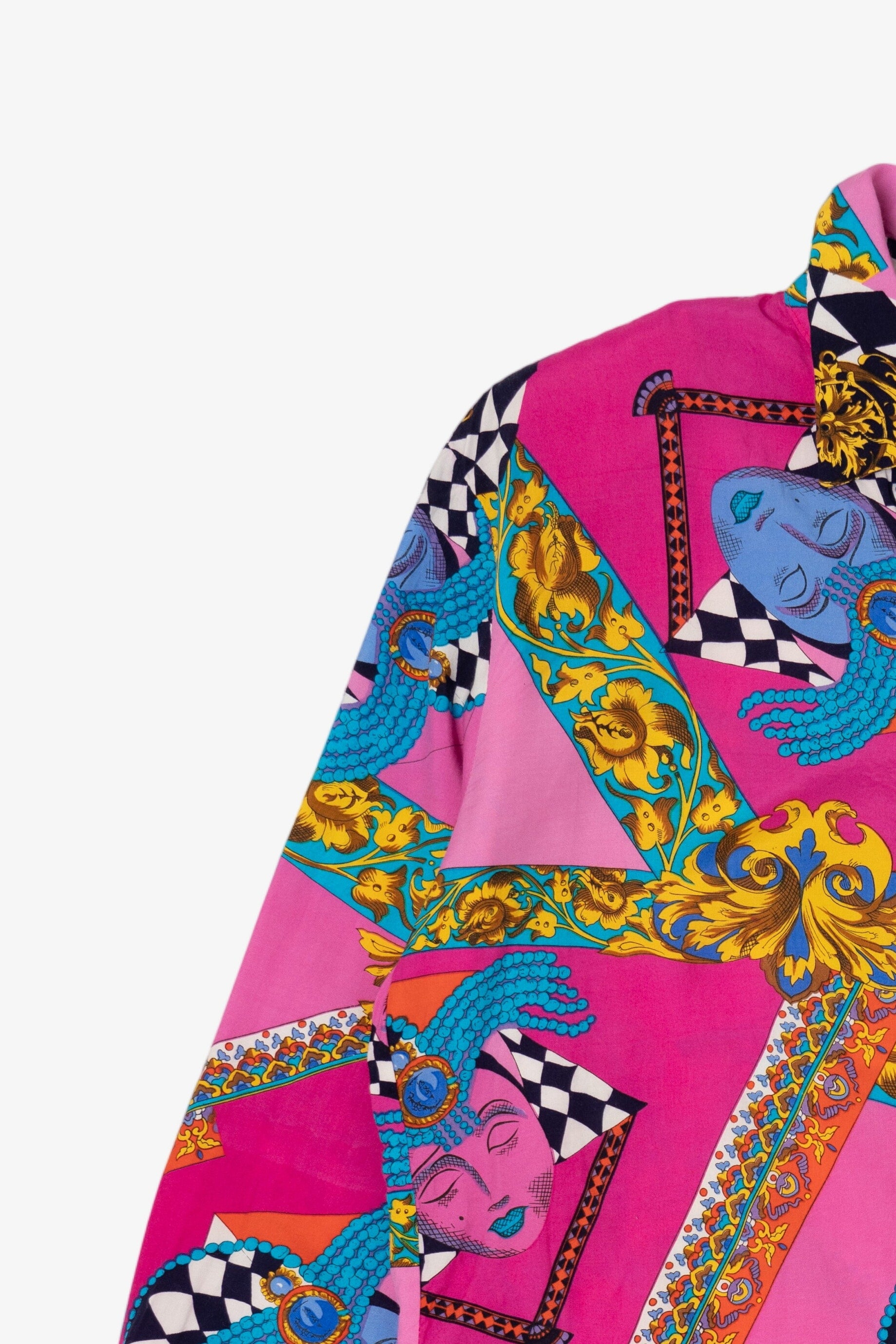 Vintage Pink Vibrant Evidence Button Up Shirt (1980s)