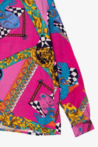 Vintage Pink Vibrant Evidence Button Up Shirt (1980s)