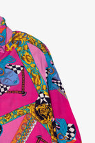 Vintage Pink Vibrant Evidence Button Up Shirt (1980s)
