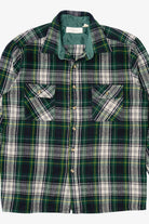 Vintage Dark Green Esquire Flannel Button Up Shirt (1990s)