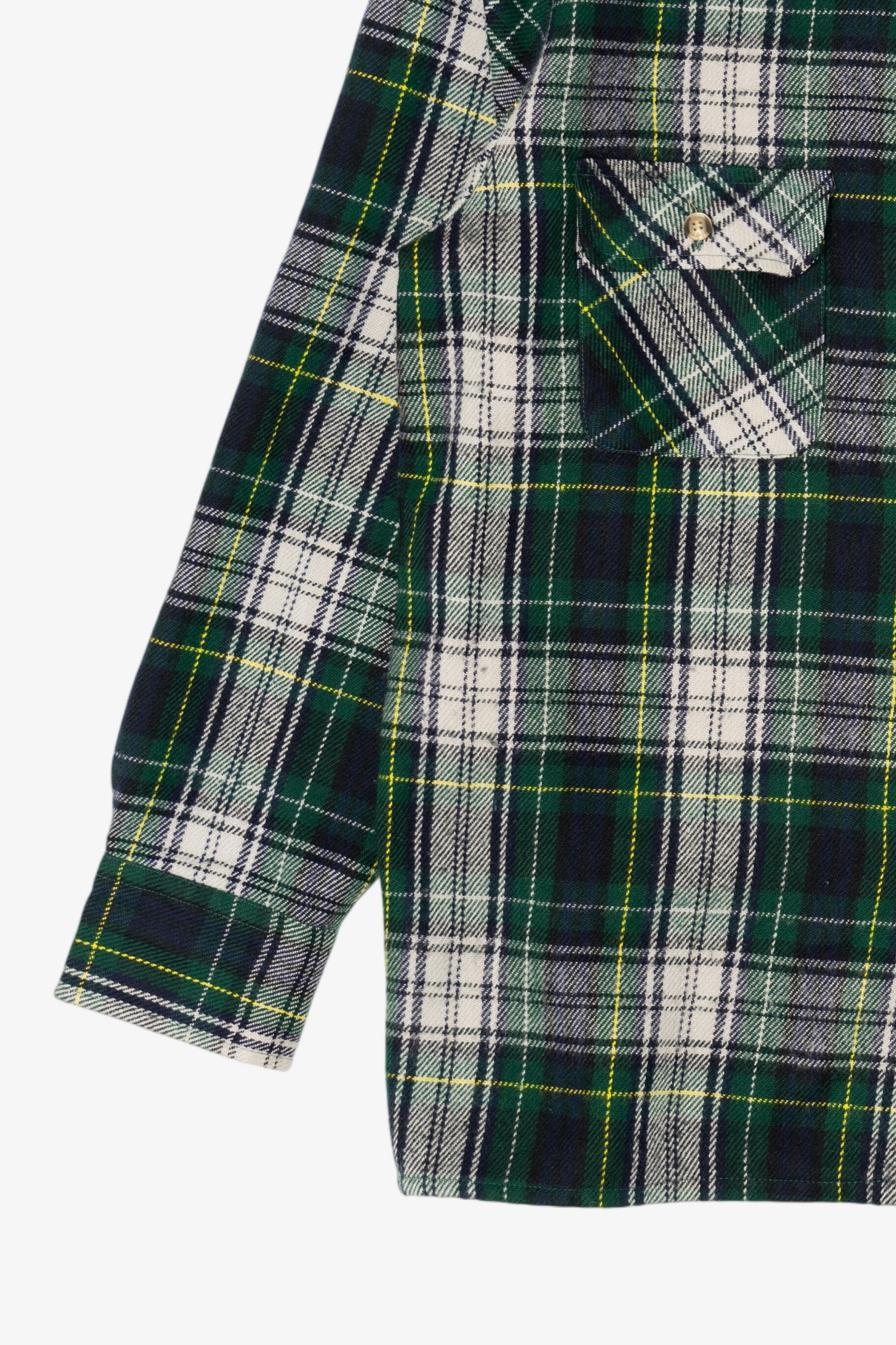 Vintage Dark Green Esquire Flannel Button Up Shirt (1990s)