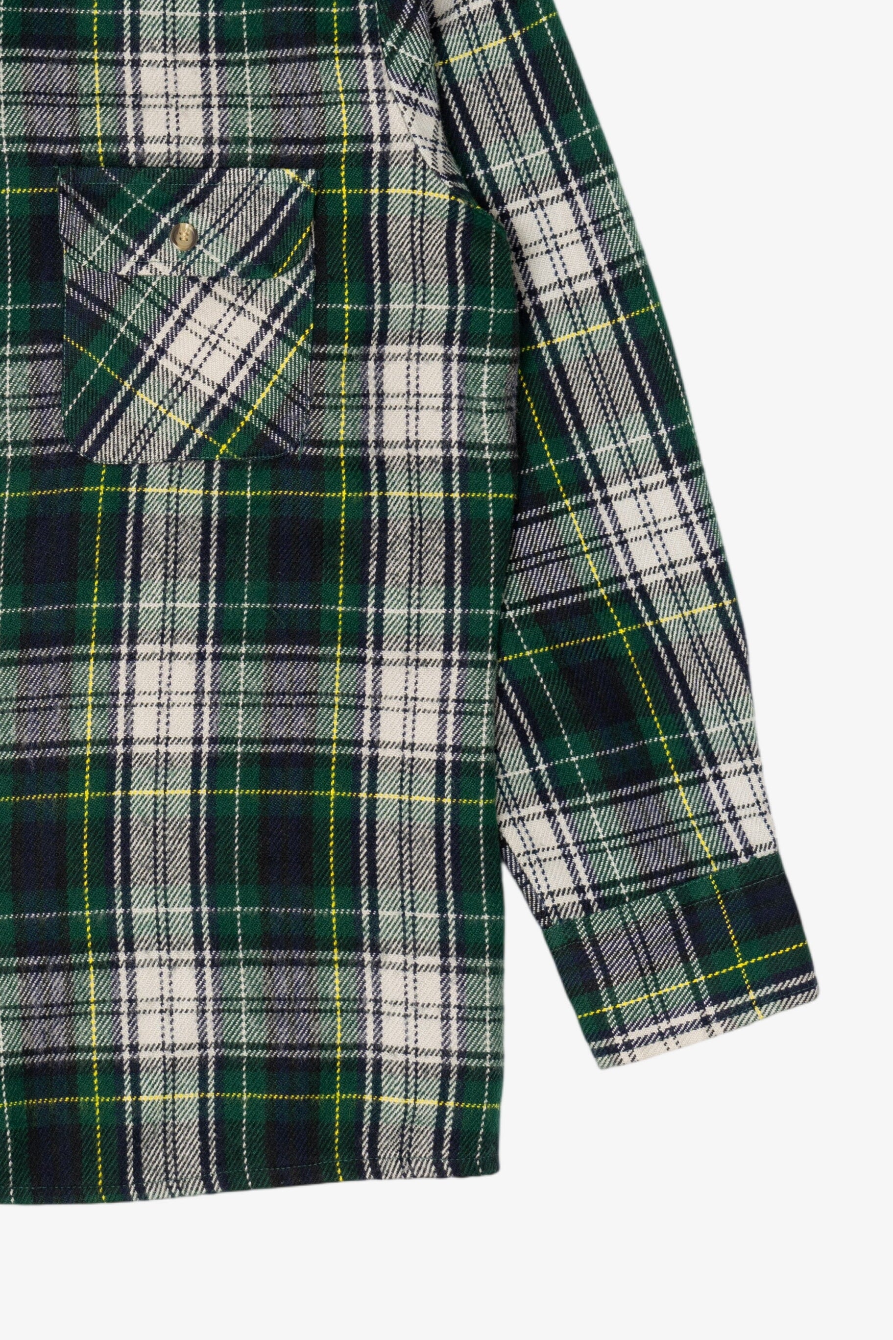 Vintage Dark Green Esquire Flannel Button Up Shirt (1990s)