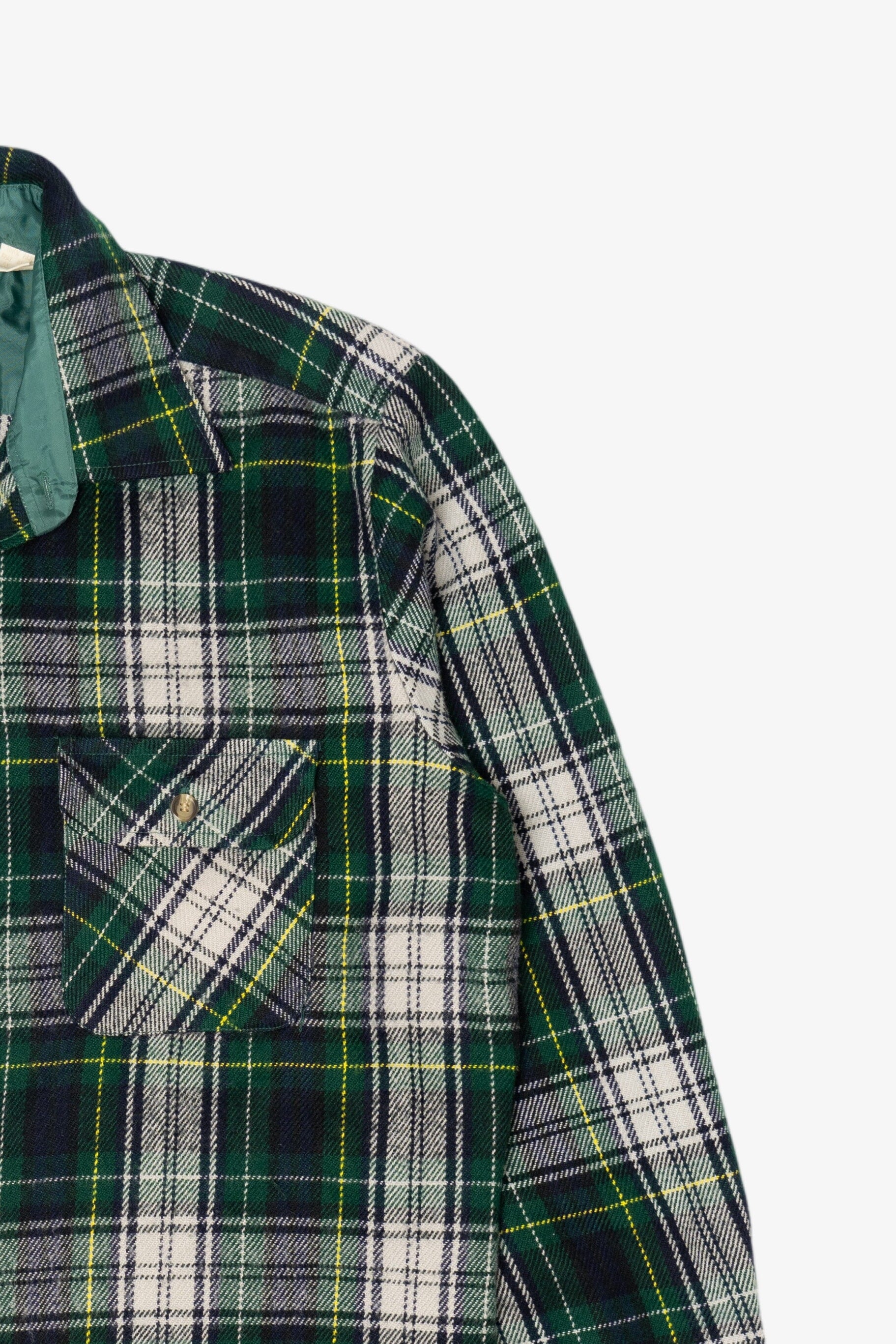Vintage Dark Green Esquire Flannel Button Up Shirt (1990s)