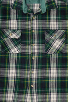 Vintage Dark Green Esquire Flannel Button Up Shirt (1990s)