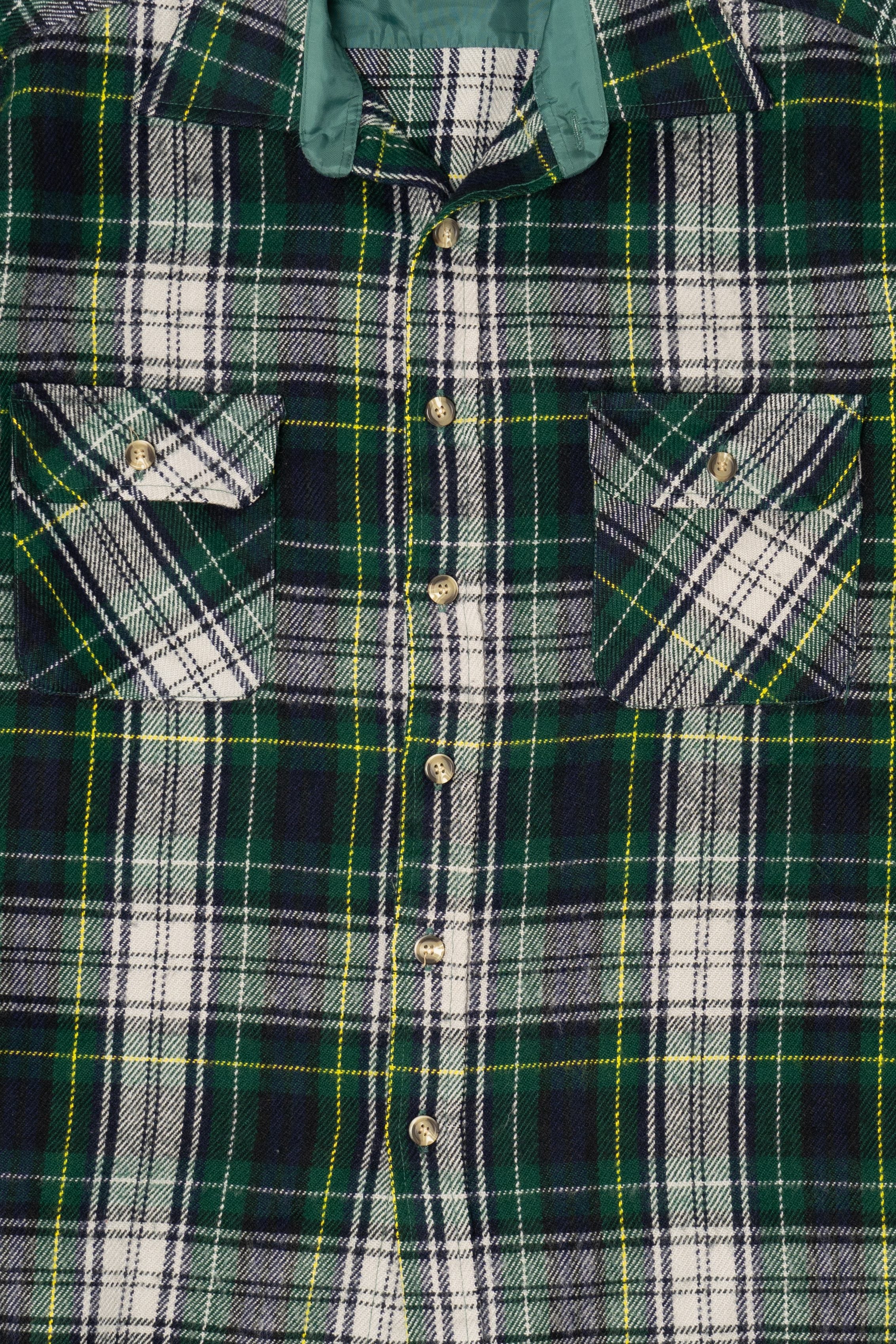 Vintage Dark Green Esquire Flannel Button Up Shirt (1990s)