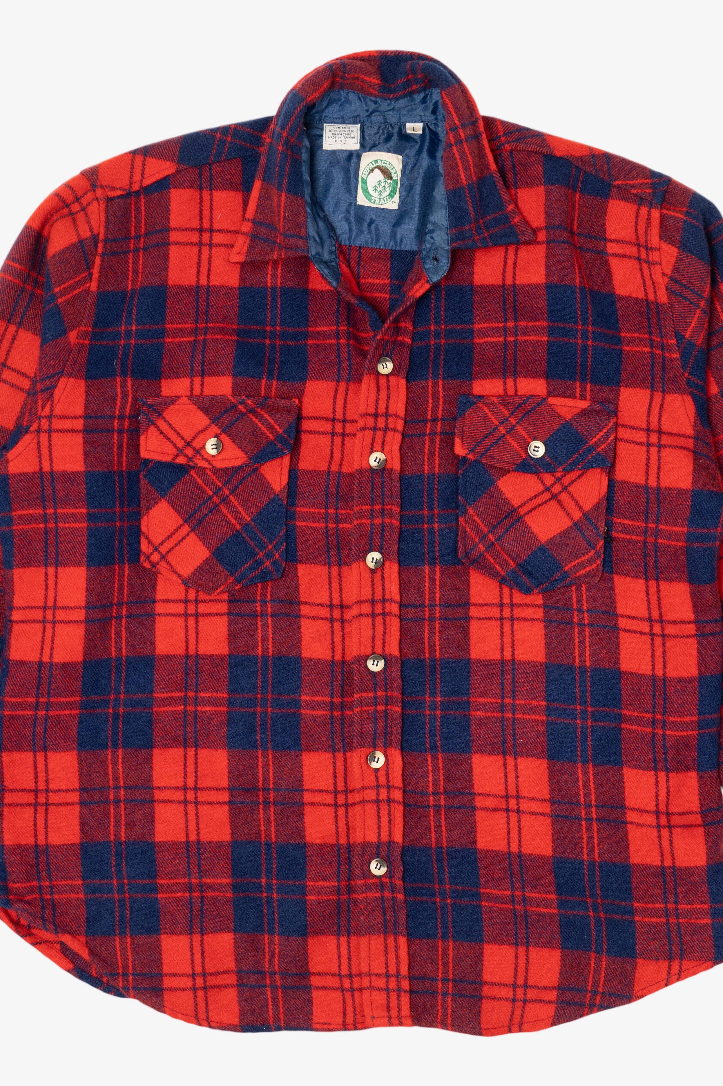 Vintage Red Appalachian Trail Flannel Button Up Shirt (1990s)