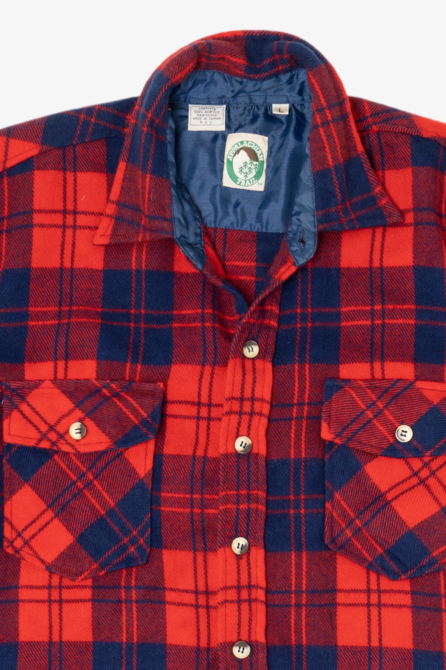 Vintage Red Appalachian Trail Flannel Button Up Shirt (1990s)