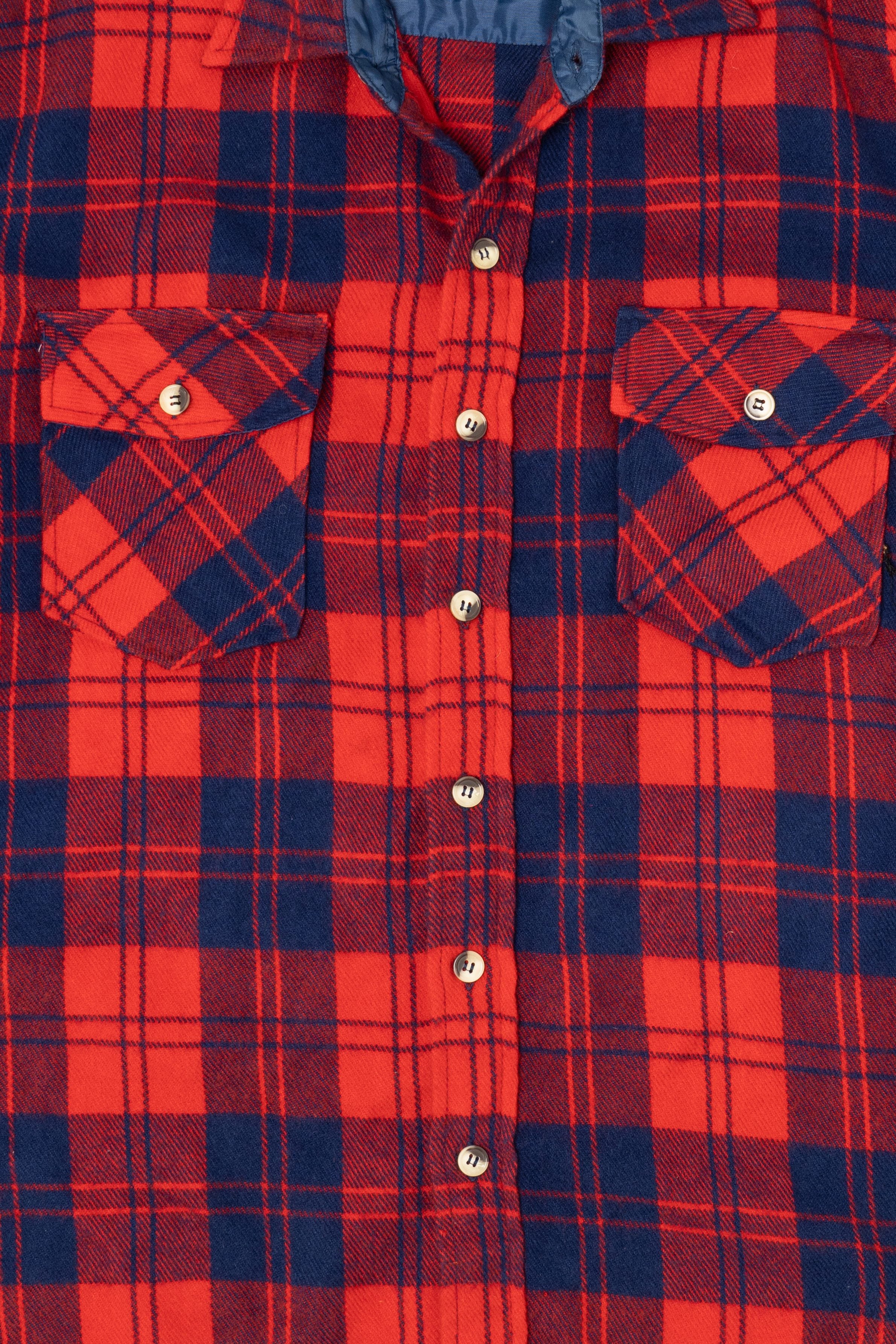 Vintage Red Appalachian Trail Flannel Button Up Shirt (1990s)