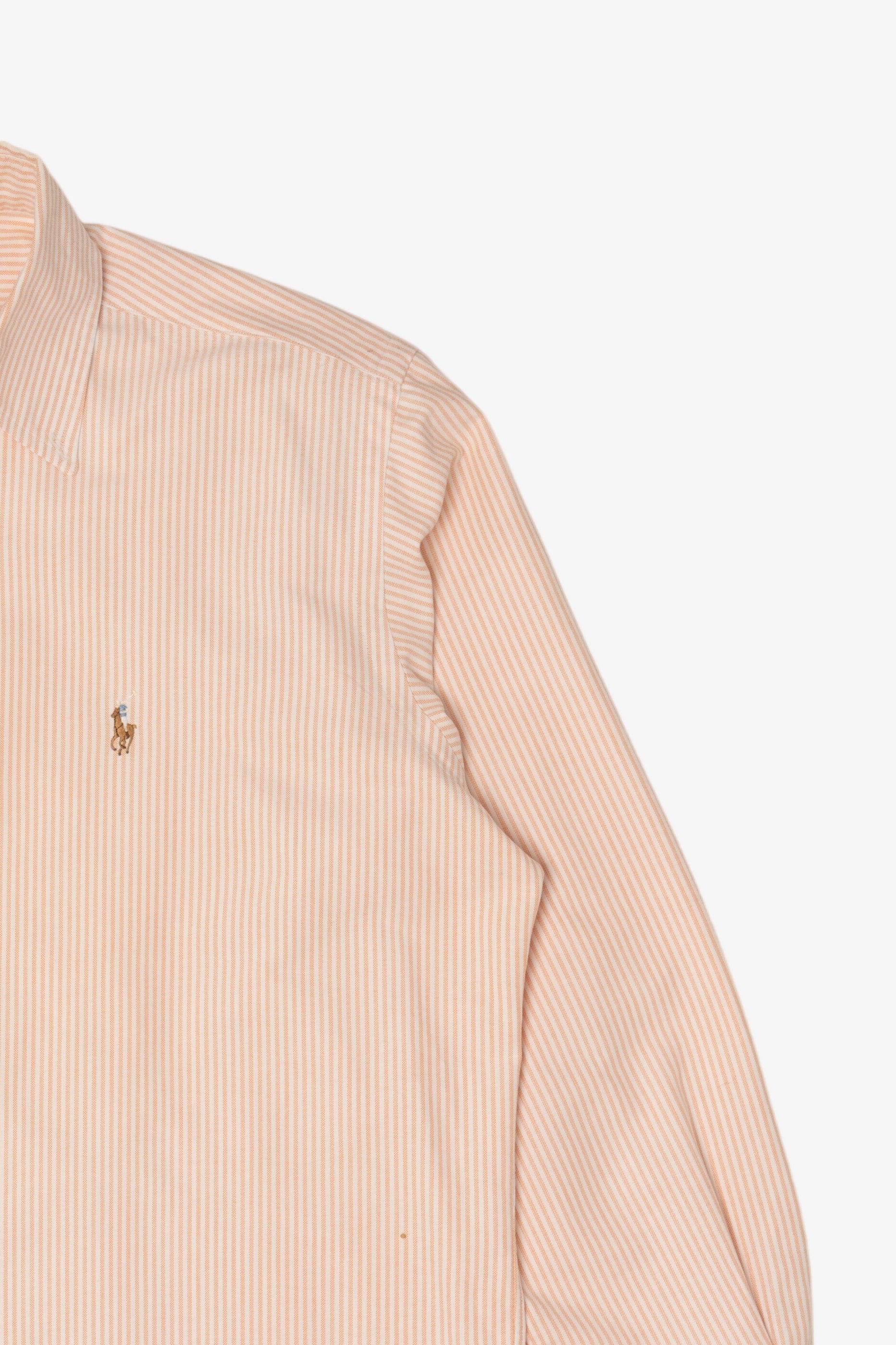 Vintage Striped Peach Ralph Lauren Button Up Shirt (1990s)