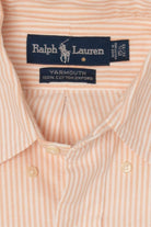 Vintage Striped Peach Ralph Lauren Button Up Shirt (1990s)
