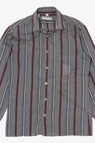 Vintage Gray Paul Dauril Striped Button Up Shirt (1990s)