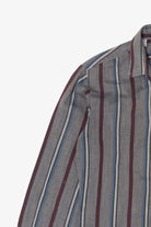 Vintage Gray Paul Dauril Striped Button Up Shirt (1990s)