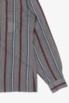Vintage Gray Paul Dauril Striped Button Up Shirt (1990s)