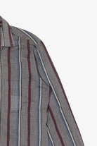 Vintage Gray Paul Dauril Striped Button Up Shirt (1990s)