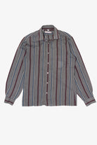 Vintage Gray Paul Dauril Striped Button Up Shirt (1990s)