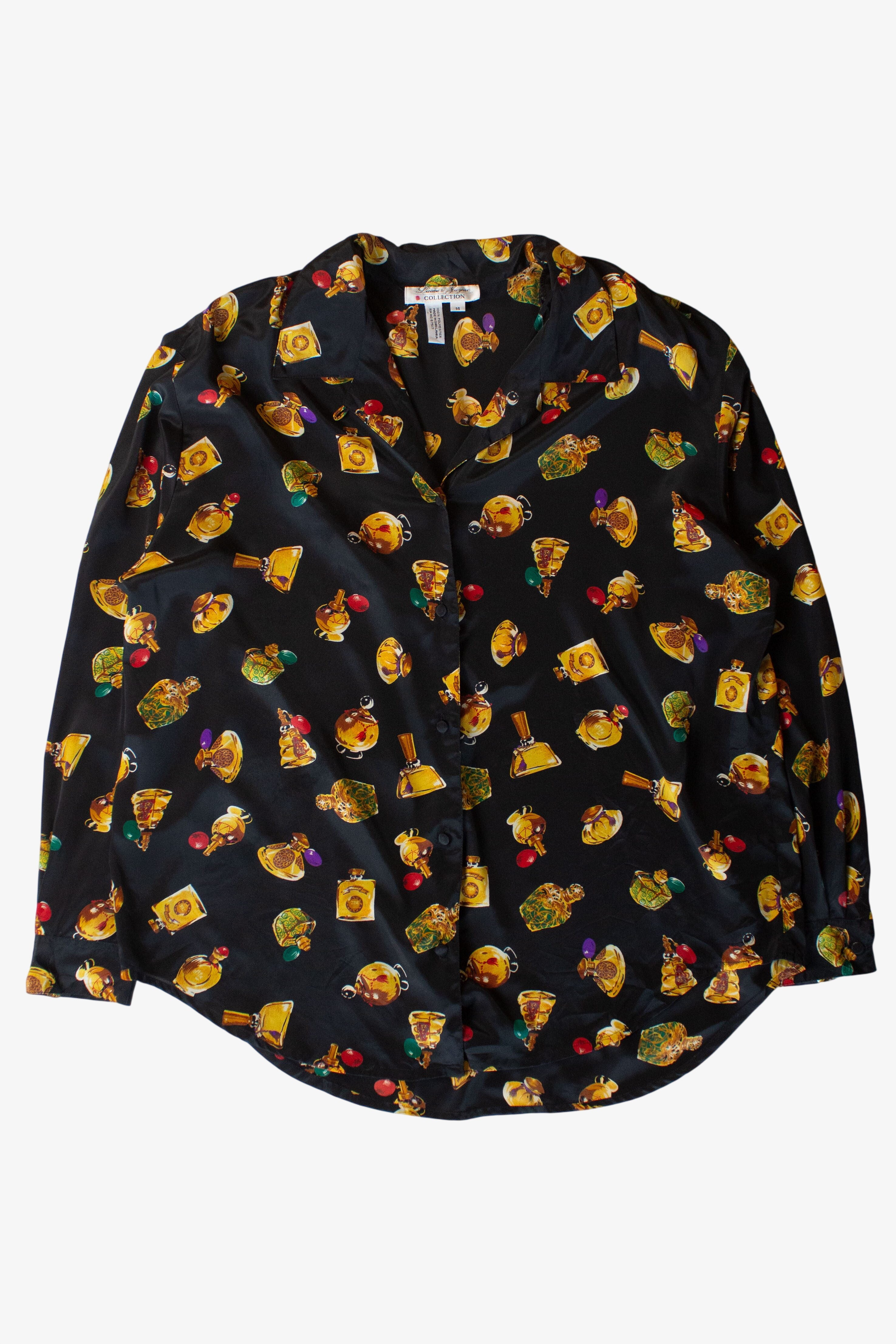 Vintage Perfume Bottles Button Up Shirt (1990s)