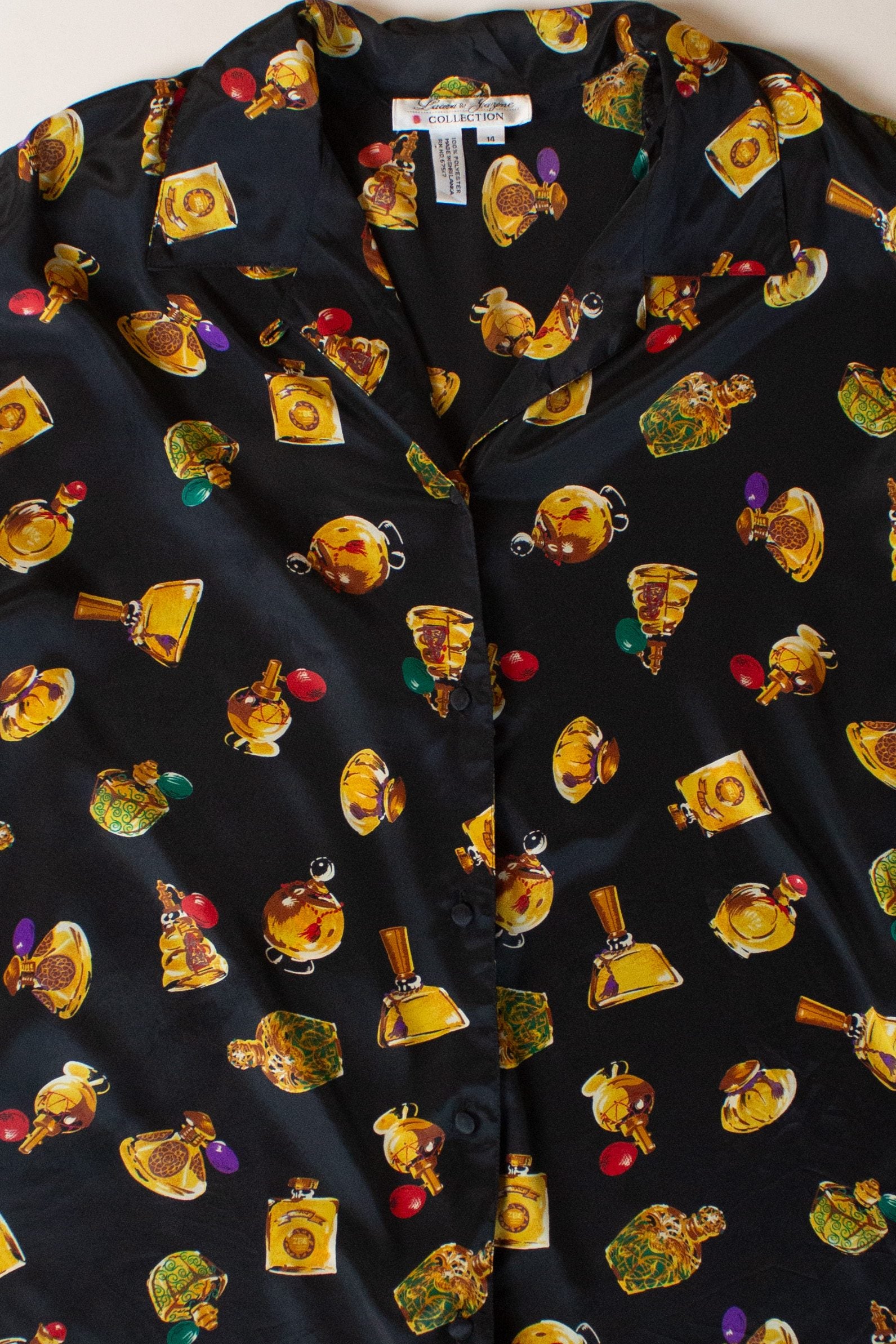Vintage Perfume Bottles Button Up Shirt (1990s)