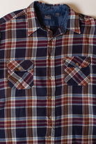 Vintage Navy Plaid Sears Button Up (1980s)