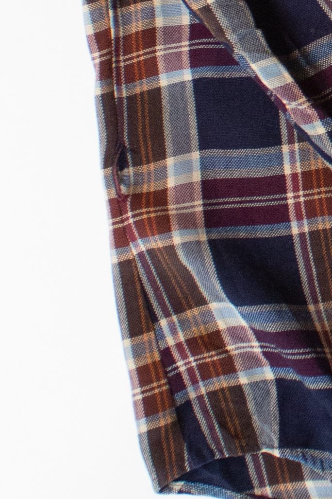 Vintage Navy Plaid Sears Button Up (1980s)