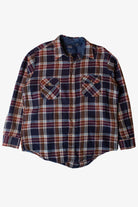 Vintage Navy Plaid Sears Button Up (1980s)