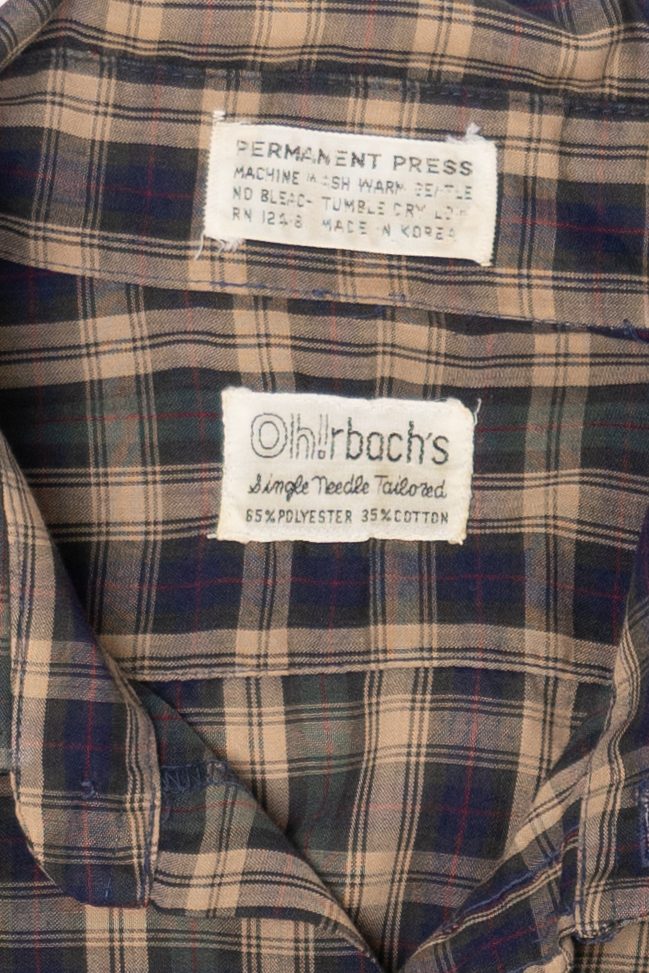 Vintage Ohrbach's Single Needle Tailoring Button Up Shirt (1980s)