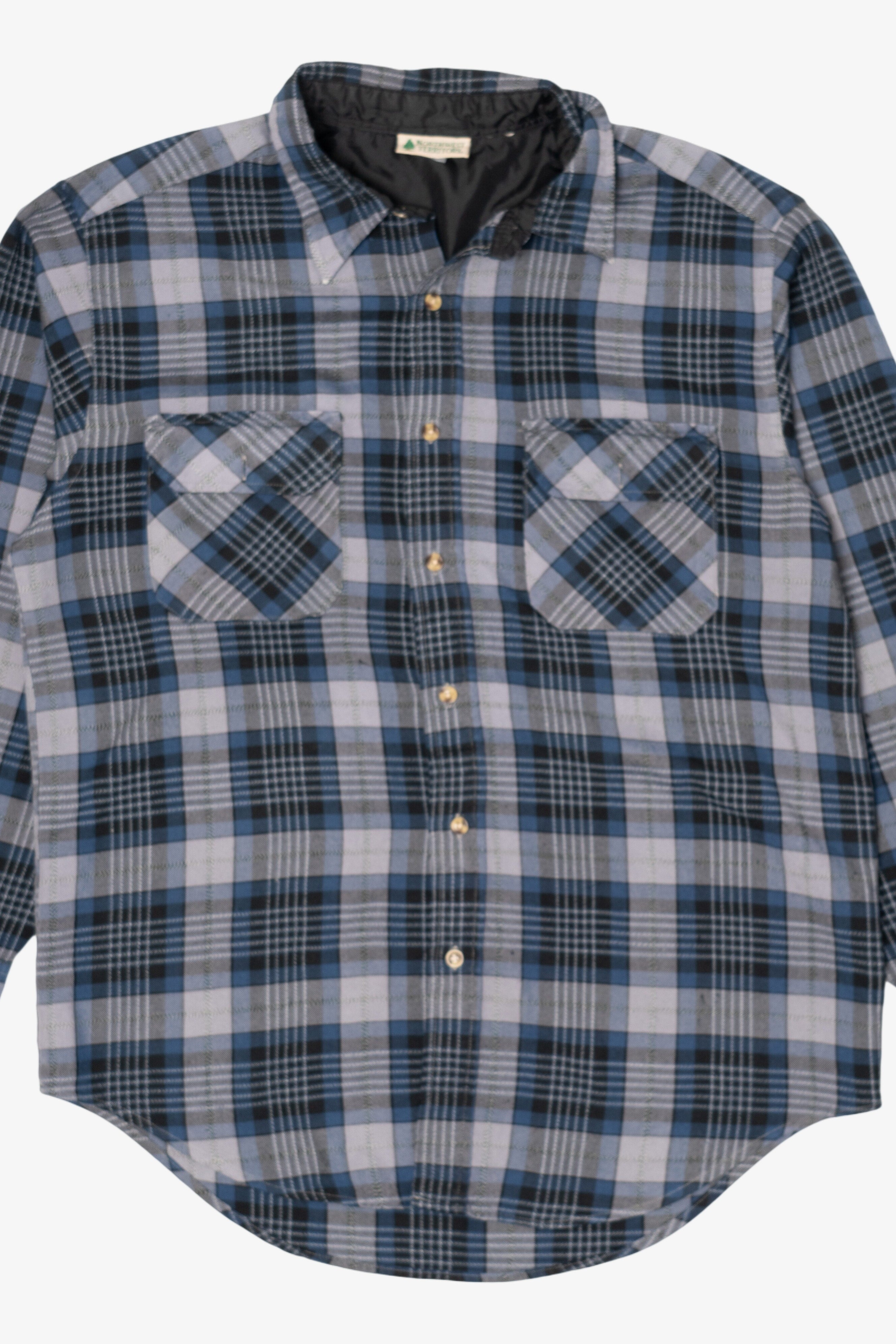 Vintage Blue Northwest Territory Button Up Shirt (1990s)