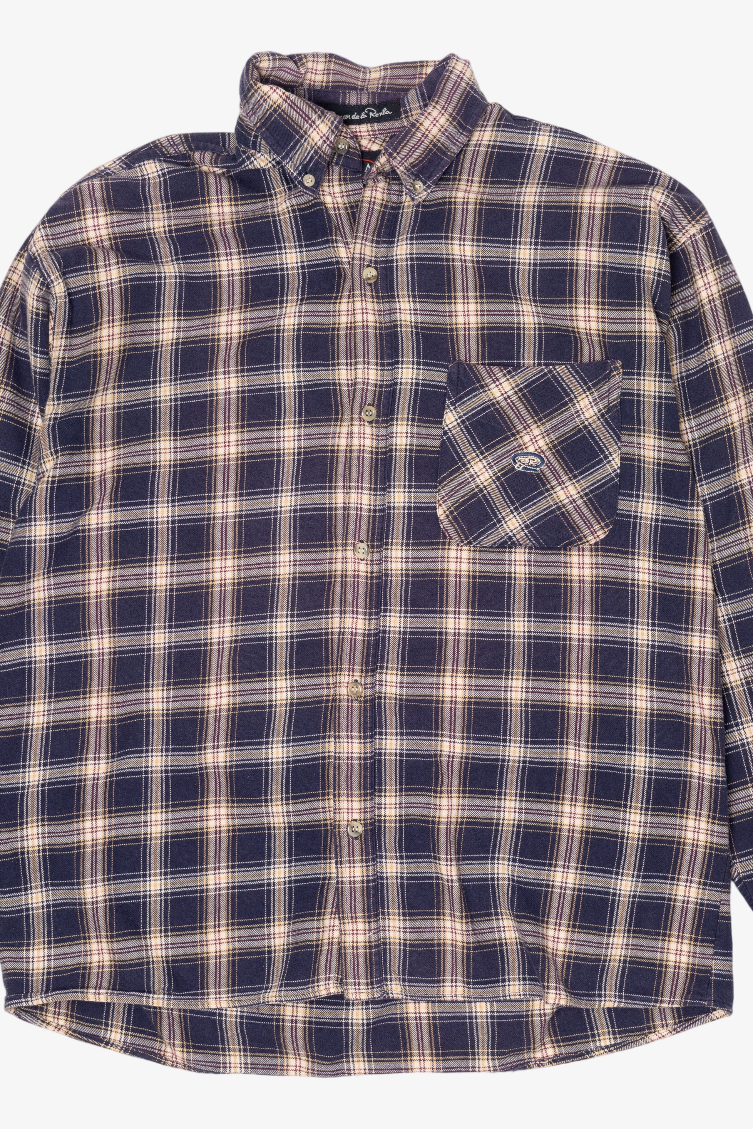 Vintage Navy Blue Oscar de la Renta Button up Shirt (1990s)