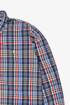 Vintage Navy Blue Plaid Ralph Lauren Button Up Shirt (2000s)