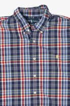Vintage Navy Blue Plaid Ralph Lauren Button Up Shirt (2000s)