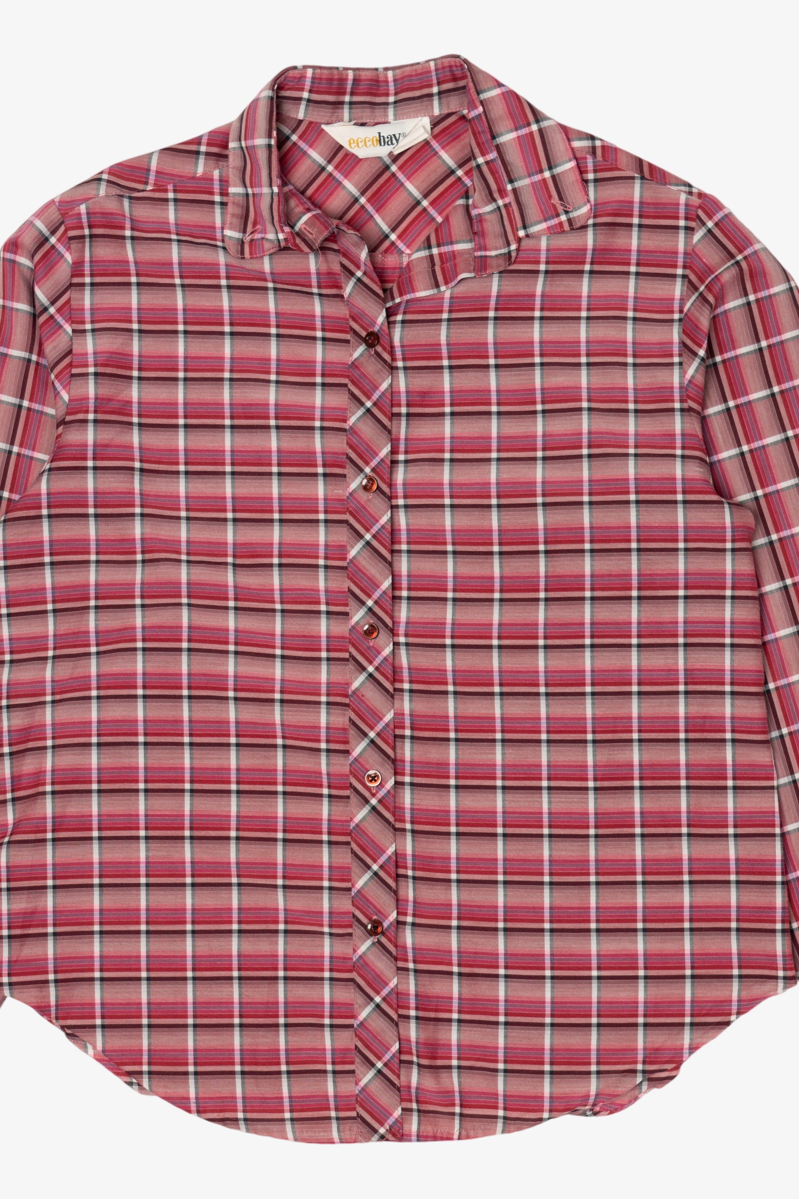 Vintage Red Plaid Ecco Bay Button Up Shirt (1970s)