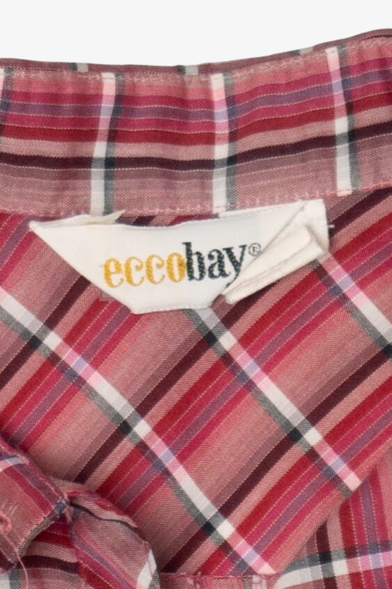 Vintage Red Plaid Ecco Bay Button Up Shirt (1970s)