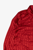 Vintage Red Covington Satin Striped Silk Like Blouse (1990s)