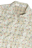 Vintage Flower Flannel Button Up Shirt