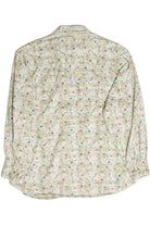 Vintage Flower Flannel Button Up Shirt