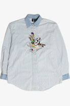 Vintage Looney Toons Embroidered Characters Button Up Shirt