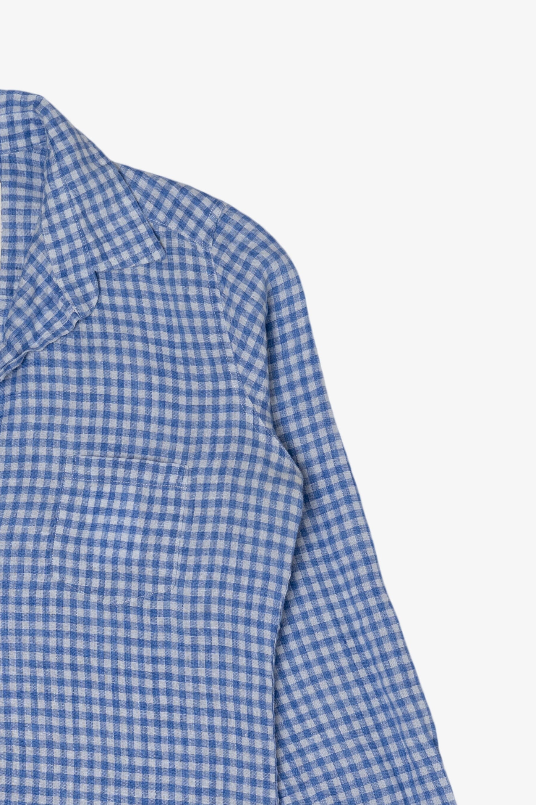 Blue Frank & Eileen Linen Button Up Shirt (2010s)