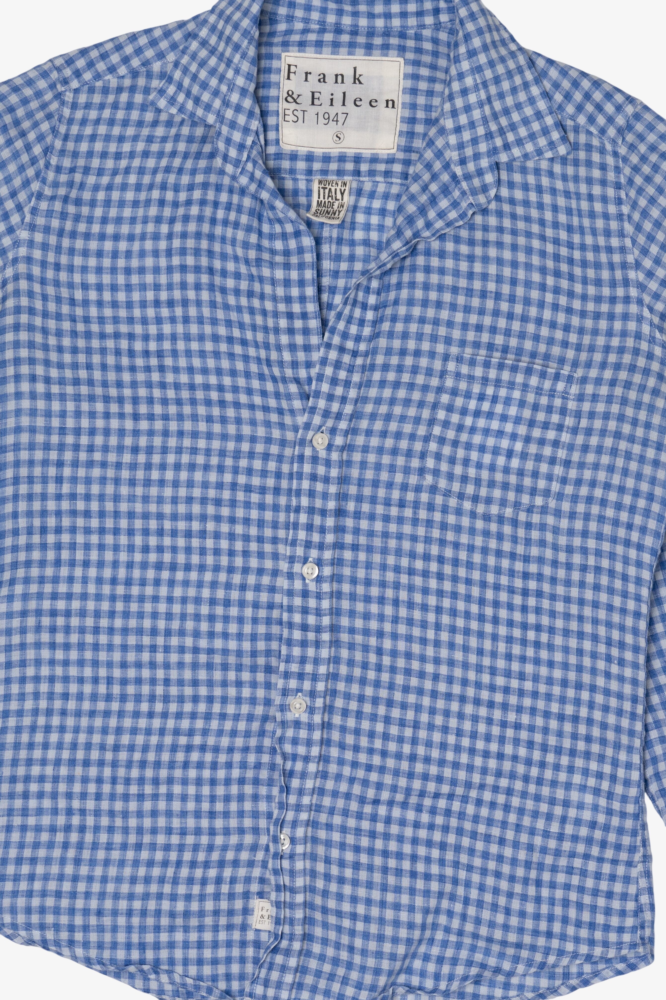 Blue Frank & Eileen Linen Button Up Shirt (2010s)