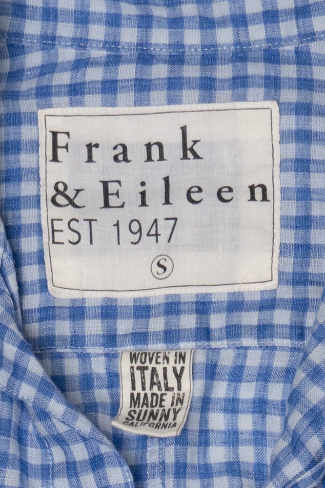 Blue Frank & Eileen Linen Button Up Shirt (2010s)