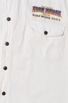 Vintage 2003 "Iron Horse Saloon" Bike Week Cut Off Button Up Shirt