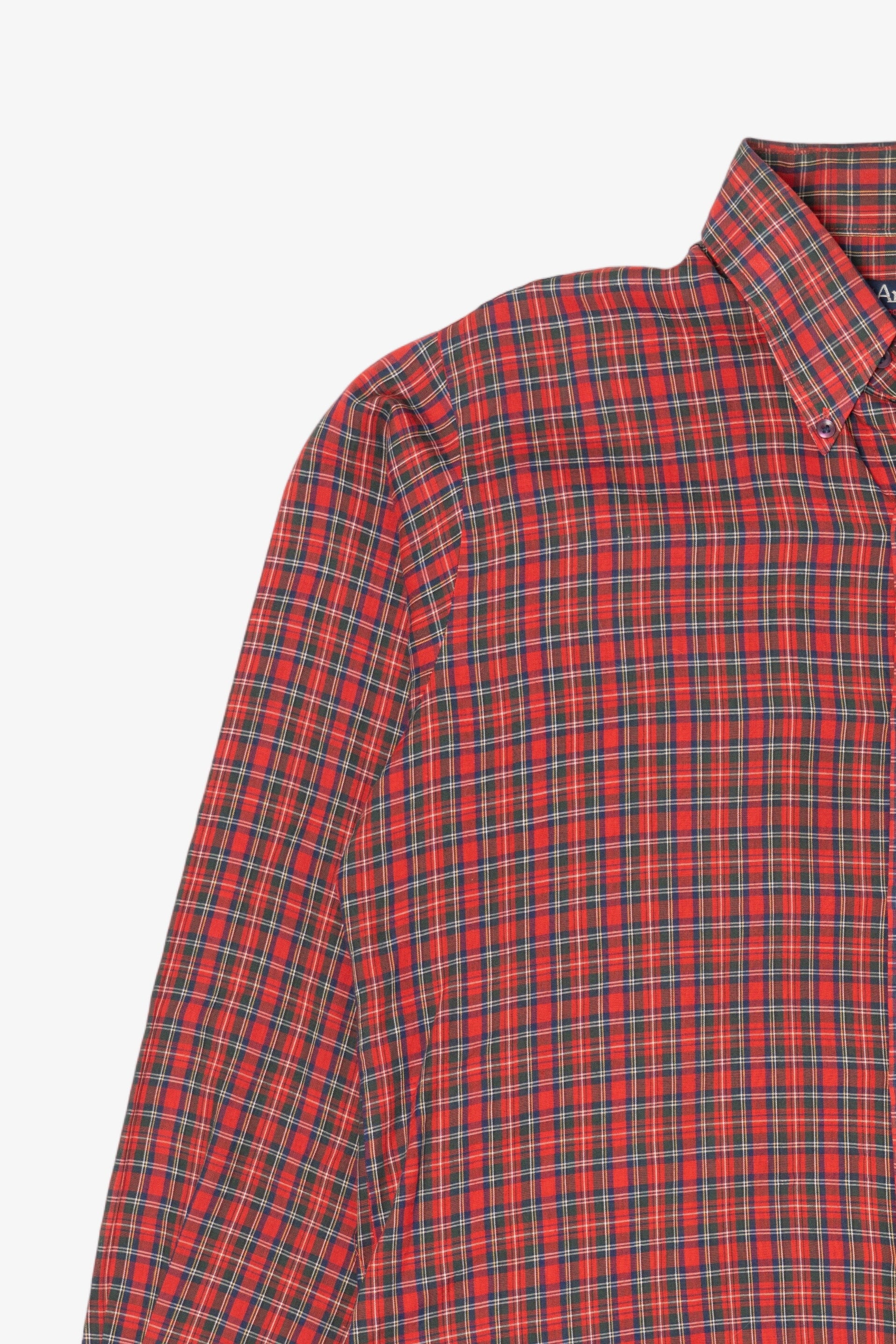 Vintage Red Plaid Arrow Button Up Shirt (1990s)