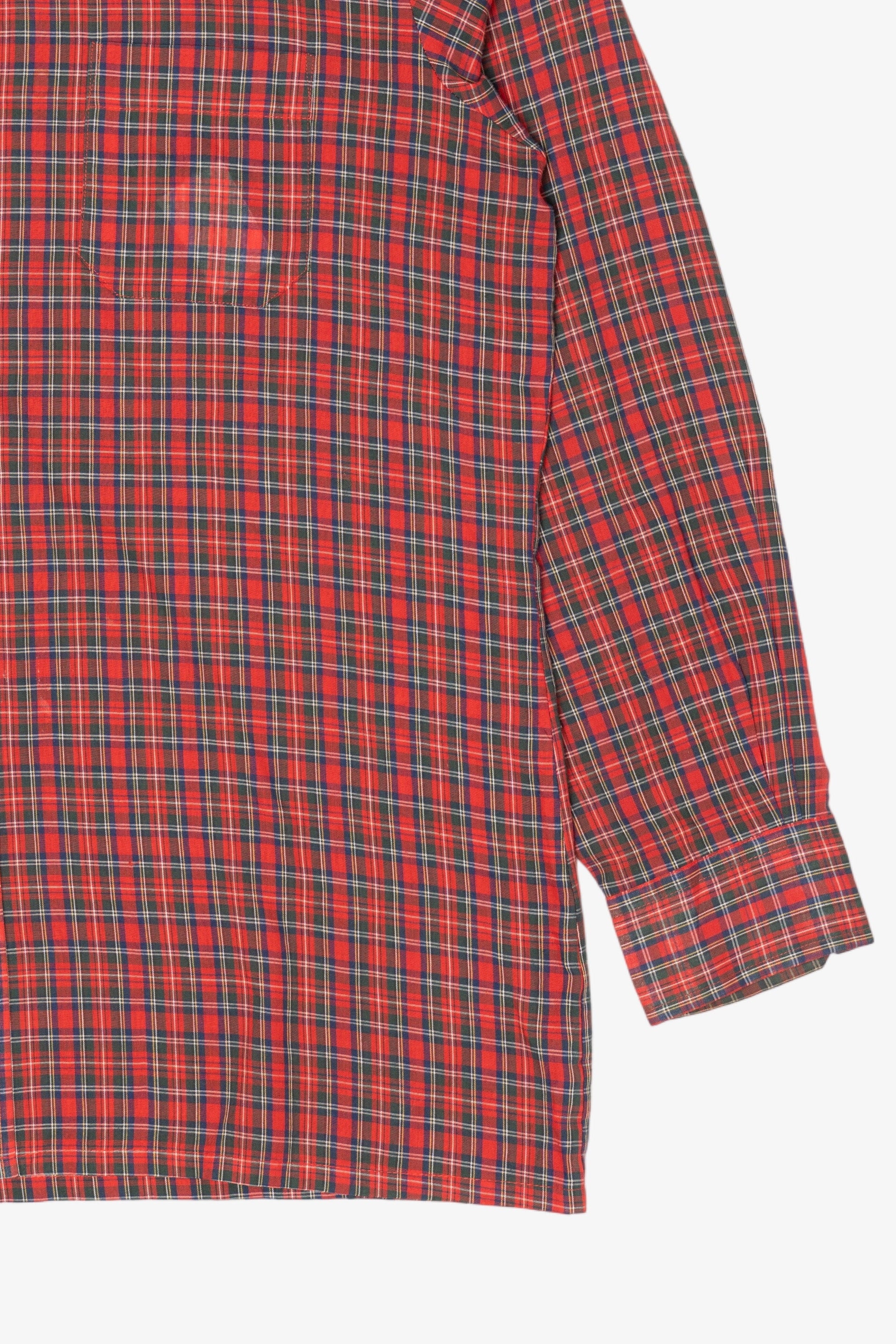 Vintage Red Plaid Arrow Button Up Shirt (1990s)