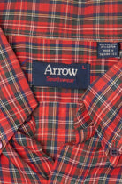Vintage Red Plaid Arrow Button Up Shirt (1990s)