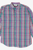 Vintage Gray Plaid Trent Sport Button Up Shirt (1990s)