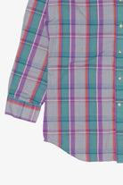 Vintage Gray Plaid Trent Sport Button Up Shirt (1990s)