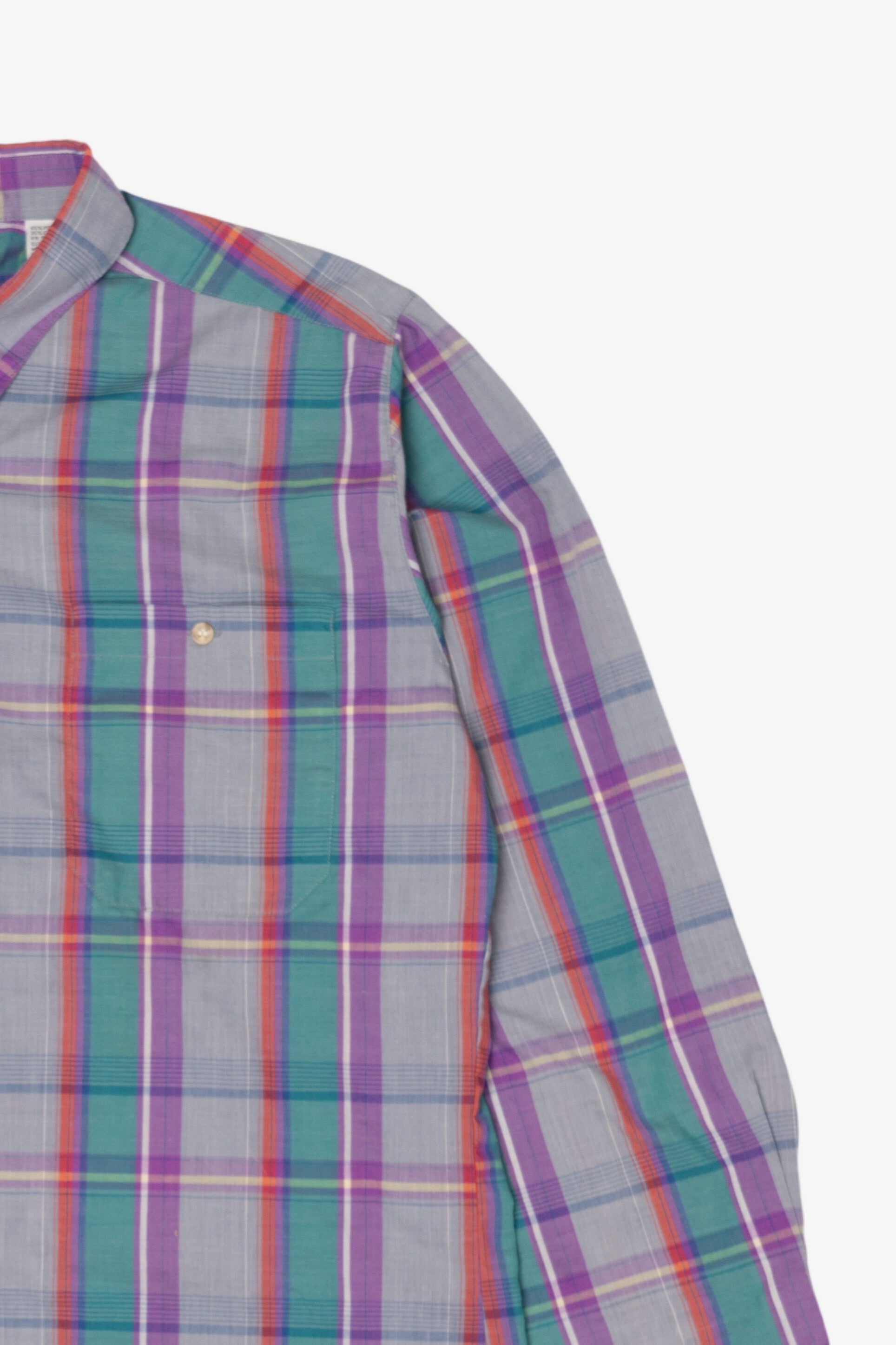 Vintage Gray Plaid Trent Sport Button Up Shirt (1990s)