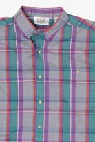 Vintage Gray Plaid Trent Sport Button Up Shirt (1990s)