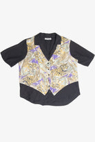 Vintage Caribou Vested Leopard Button Up Shirt