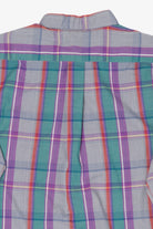 Vintage Gray Plaid Trent Sport Button Up Shirt (1990s)