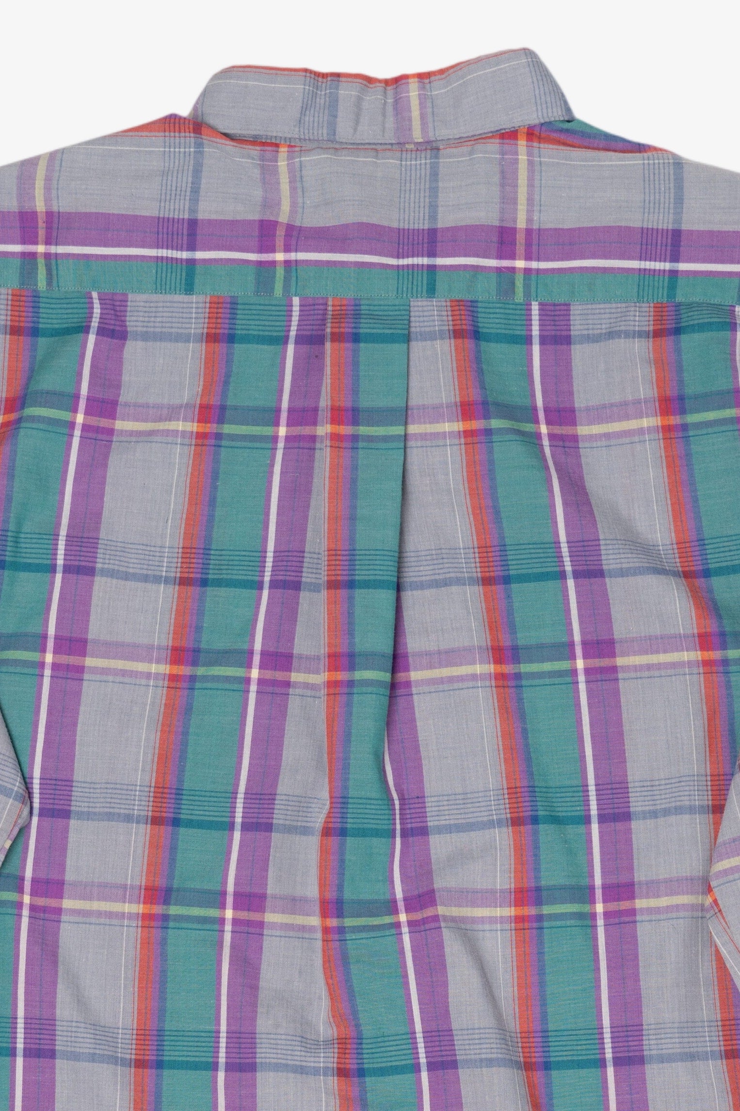 Vintage Gray Plaid Trent Sport Button Up Shirt (1990s)