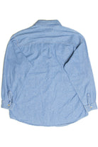 Vintage Bears Sledding Embroidered Button Up Denim Shirt